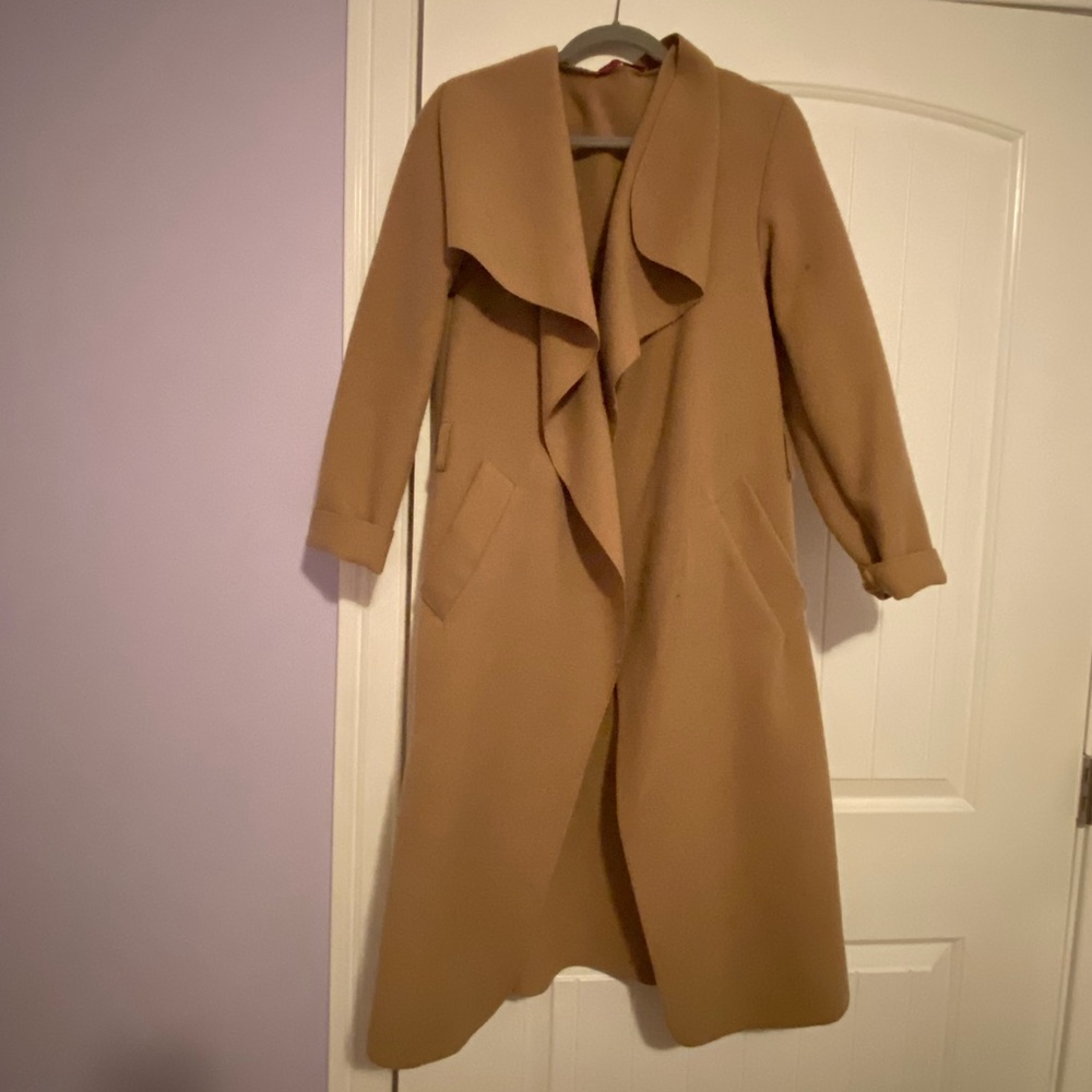 longline tan coat